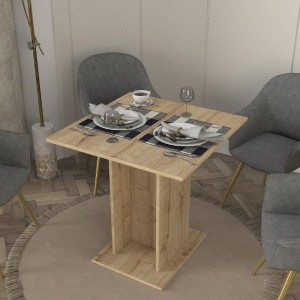 Τραπέζι Allos χρώμα sapphire oak 75x75x77εκ.