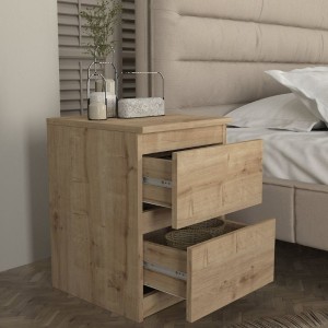 Κομοδίνο Breve χρώμα sapphire oak 39,8x41,8x55εκ.