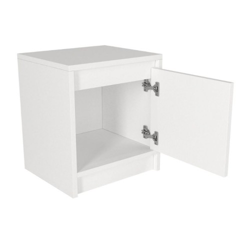Κομοδίνο Conve χρώμα λευκό 40x35x45εκ.