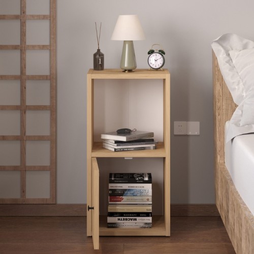 Κομοδίνο Vito χρώμα sapphire oak 34x30x66,4εκ.