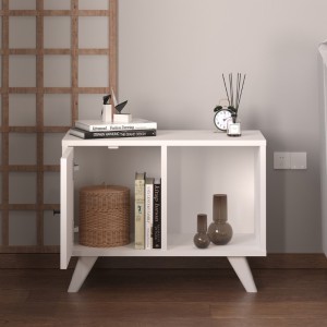 Κομοδίνο Rico χρώμα λευκό 65,2x30x49εκ.