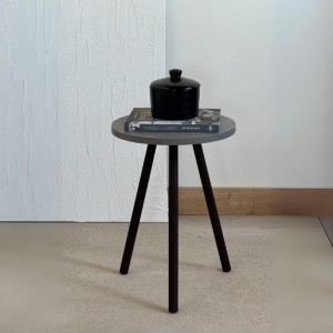 Τραπεζάκι βοηθητικό Roma χρώμα γκρι ρετρό 33,5x33,5x46εκ.