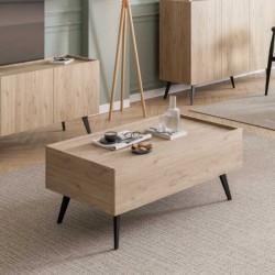 Τραπεζάκι σαλονιού Luna χρώμα florida oak 102x61x44εκ.
