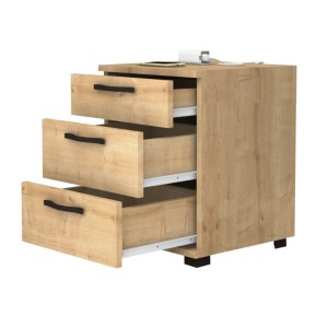 Κομοδίνο - Συρταριέρα γραφείου Roco χρώμα φυσικό οξιάς 40x39x57εκ.