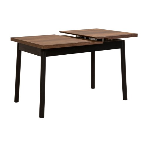 Τραπέζι Jemmy επεκτεινόμενο χρώμα καρυδί - μαύρο 120/153x75x77εκ.