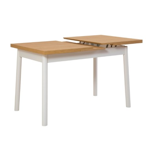Τραπέζι Jemmy επεκτεινόμενο χρώμα φυσικό - λευκό 120/153x75x77εκ.