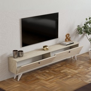 Έπιπλο τηλεόρασης Paris χρώμα travertine 160x25x35εκ.