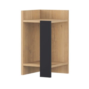 Κομοδίνο Elos χρώμα saphhire oak - silky black 30x31,7x55εκ.