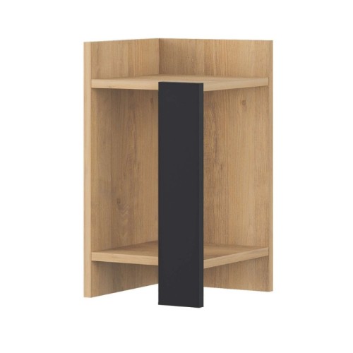 Κομοδίνο Elos χρώμα saphhire oak - silky black 30x31,7x55εκ.