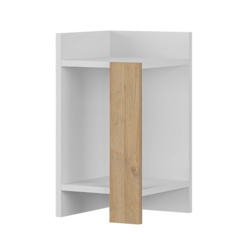 Κομοδίνο Elos χρώμα λευκό - saphhire oak 30x31,7x55εκ.