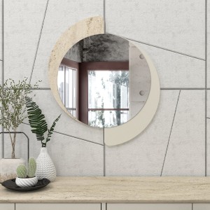 Καθρέπτης τοίχου Sevilla Μegapap χρώμα sandstone - travertine 59,2x2,2x69εκ.
