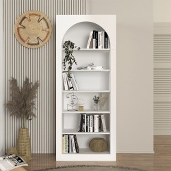 Βιβλιοθήκη Voila χρώμα λευκό 74x35x180εκ.