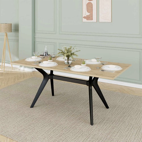Τραπέζι Luna χρώμα florida oak 181x90x75εκ.