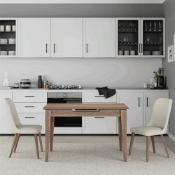 Τραπέζι Trendline επεκτεινόμενο χρώμα καρυδί 120/150x70x75εκ.