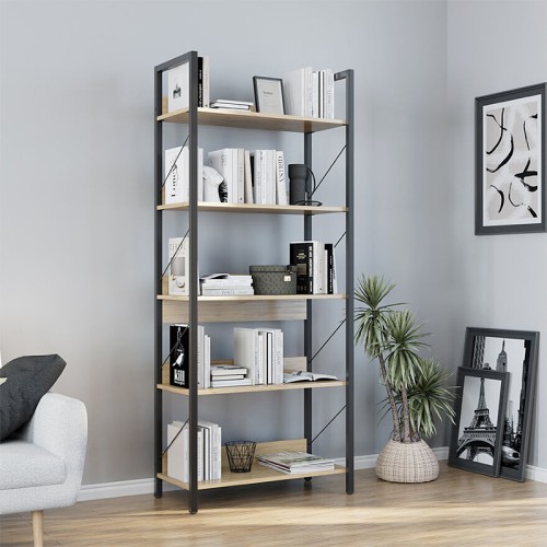 Βιβλιοθήκη Connect χρώμα florida oak 73x35x172εκ.