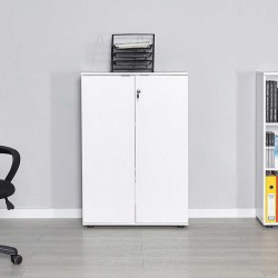 Ντουλάπι γραφείου Rio με κλειδαριά χρώμα λευκό 72x34x109εκ.