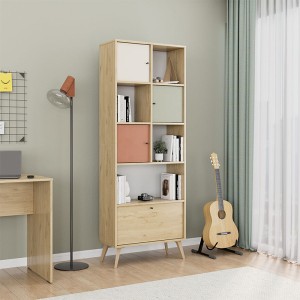 Βιβλιοθήκη Terra χρώμα florida oak 67x30x181εκ.