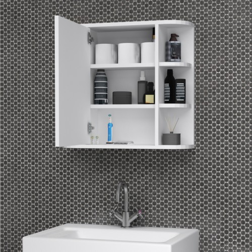 Καθρέπτης μπάνιου Diro Μegapap χρώμα λευκό 65x17,5x60εκ.