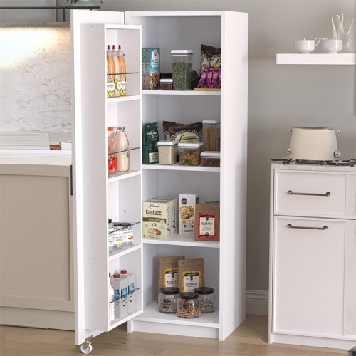 Ντουλάπι κουζίνας - μπάνιου Altay χρώμα λευκό 48,9x44,1x155,5εκ. Ντουλάπι κουζίνας - μπάνιου Altay χρώμα λευκό 48,9x44,1x155,5εκ.