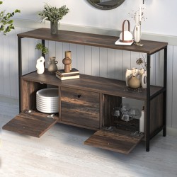 Μπουφές Mars χρώμα rustic καρυδί 122x36x80,1εκ.