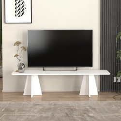 Έπιπλο τηλεόρασης Sugar χρώμα λευκό 150x29,6x36,8εκ.