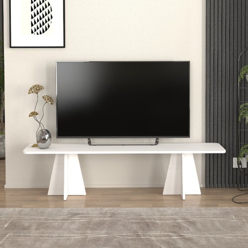 Έπιπλο τηλεόρασης Sugar χρώμα λευκό 150x29,6x36,8εκ.