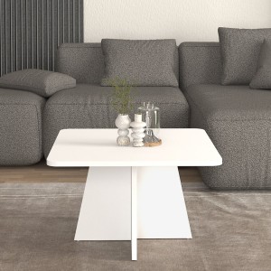 Τραπεζάκι σαλονιού Sugar χρώμα λευκό 60x60x36,8εκ.