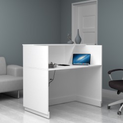 Γραφείο υποδοχής - reception Gemini χρώμα λευκό 120x70x110εκ.