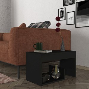 Τραπεζάκι βοηθητικό Rosana χρώμα μαύρο 35x29,5x60εκ.