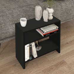 Τραπεζάκι βοηθητικό Silvanus χρώμα μαύρο 51x17,5x49εκ.