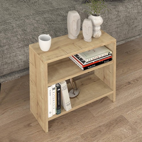 Τραπεζάκι βοηθητικό Silvanus χρώμα sapphire oak 51x17,5x49εκ.