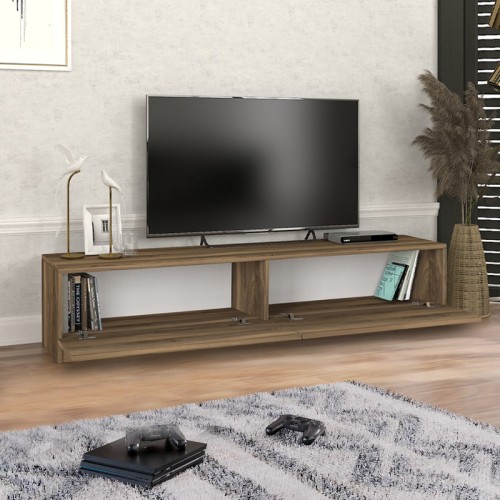Έπιπλο τηλεόρασης Ahenk χρώμα καρυδί 160x31,3x32,9εκ.