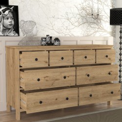 Συρταριέρα - Μπουφές Sabina χρώμα sepet oak 160x50x96εκ.