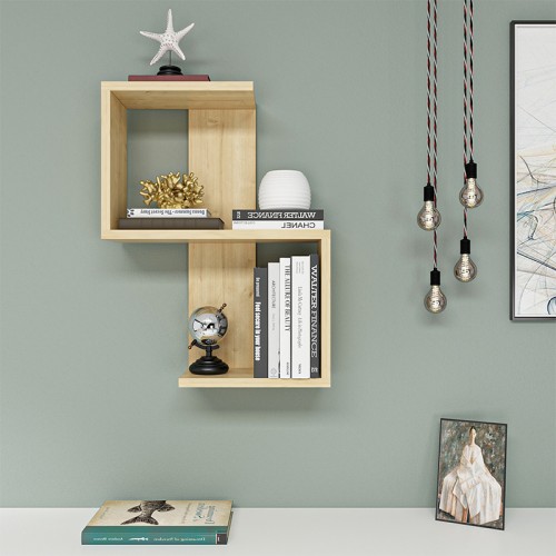Ραφιέρα τοίχου Octa χρώμα sapphire oak 45x16,4x60εκ.
