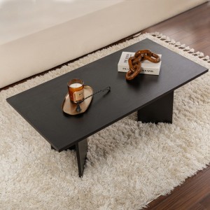 Τραπεζάκι σαλονιού Sabin χρώμα black wood 119x60x40εκ.