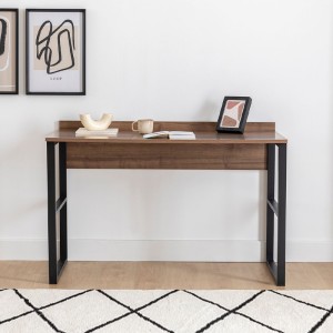 Γραφείο εργασίας Rana χρώμα καρυδί - μαύρο 120x60x78,8εκ.