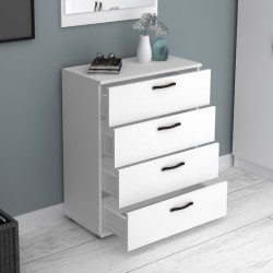 Συρταριέρα Velika χρώμα λευκό 73x44x96εκ.