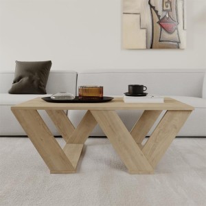 Τραπεζάκι σαλονιού Pipra χρώμα sapphire oak 110x60x40εκ.