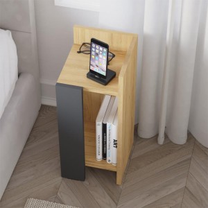 Κομοδίνο Elos δεξί χρώμα sapphire oak - ανθρακί 25x27x60εκ.