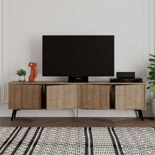 Έπιπλο τηλεόρασης Dune χρώμα ανοιχτό καρυδί 180x29,6x50εκ.