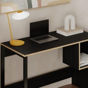 Γραφείο εργασίας Cubo χρώμα black wood 110x50x75εκ.