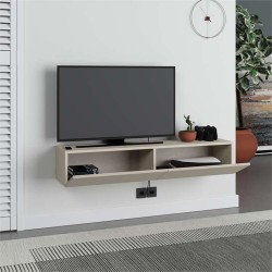 Έπιπλο τηλεόρασης επιτοίχιο Francy χρώμα sandstone 135x31,7x25εκ.