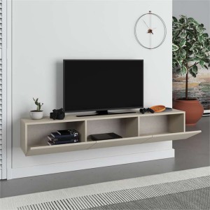 Έπιπλο τηλεόρασης επιτοίχιο Francy χρώμα sandstone 180x30x30εκ.
