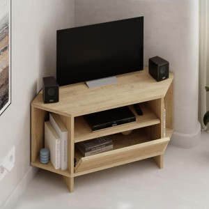 Έπιπλο τηλεόρασης γωνιακό Viva χρώμα sapphire oak 95,7x35,4x45εκ.