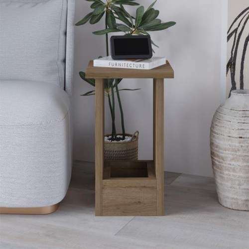 Τραπεζάκι βοηθητικό Tasos χρώμα sepet oak 30x30x50,3εκ.