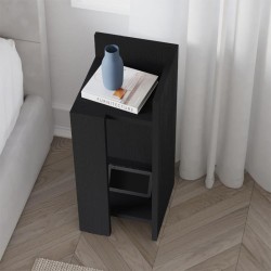 Κομοδίνο Elos δεξί χρώμα black wood 25x27x60εκ.