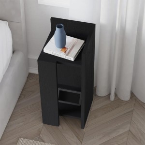 Κομοδίνο Elos δεξί χρώμα black wood 25x27x60εκ.