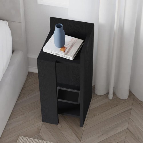 Κομοδίνο Elos δεξί χρώμα black wood 25x27x60εκ.