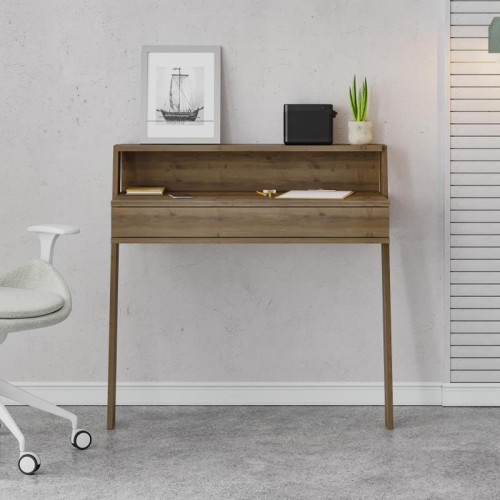 Γραφείο εργασίας Cowork χρώμα ανοιχτό καρυδί 94x50x91εκ.