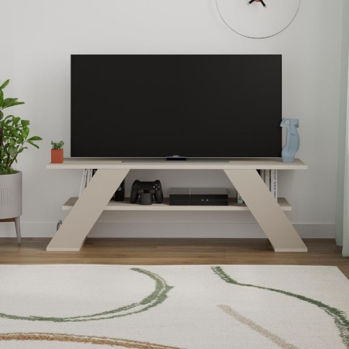 Έπιπλο τηλεόρασης Farfalla χρώμα sandstone 120x33,5x40εκ.